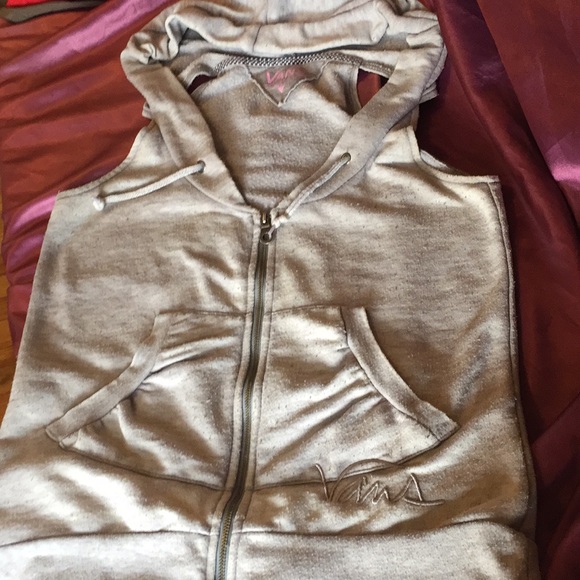 Vintage VANS Sleeveless Hoody Zip-up Sweatshirt - Picture 2 of 6